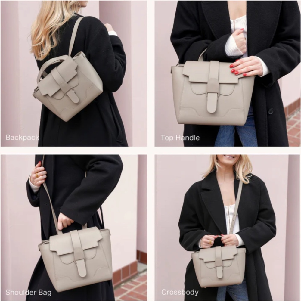 NWOT Senreve MINI MAESTRA | Pebbled Sand / Silver - Picture 6 of 11